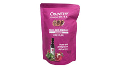 Crunchy rice & corn crackers with thyme & pomegranate