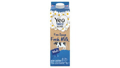Yeo Valley Organic Whole Free-Range Fresh Milk 1L