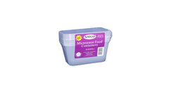 Satco Microwave Plastic Containers With Lids 1000 ml 4/Pk