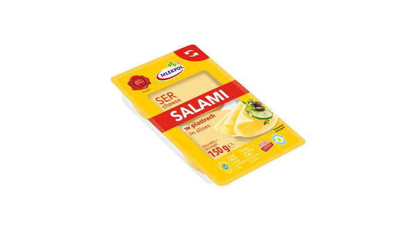 Mlekpol Salami cheese, slices 150g