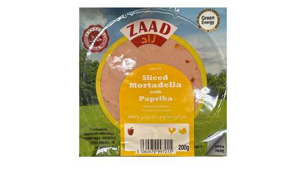 Zaad Sliced Mortadella with Paprika 200gr