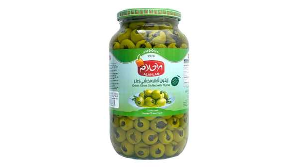 زیتون سبز احلام پر شده با آویشن ۳ کیلوگرم