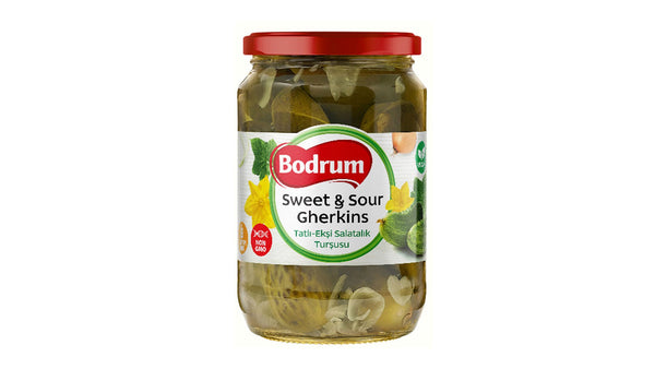 Bodrum sweet & sour gherkin 680g