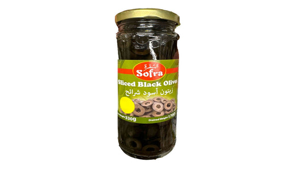 Sofra sliced black olives 330g